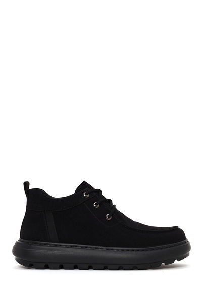Derimod Zero Men's Black Lace-Up Thick Soled Fabric Casual Shoes Wm680073Kk