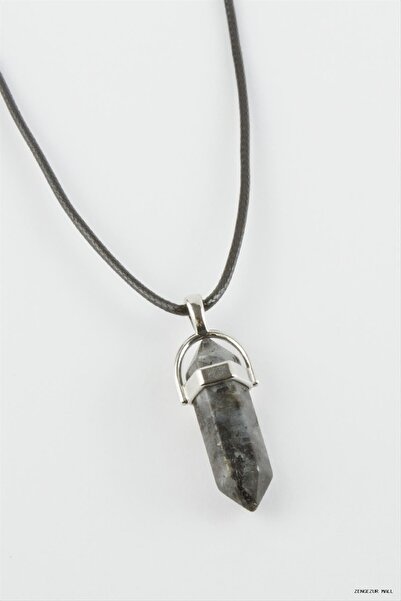 ZERO LAND Zngzrmll Akik Point (31844) Necklace Gray