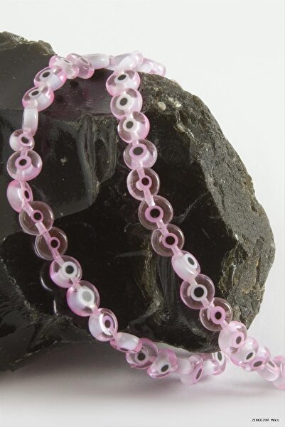 ZERO LAND Zngzrmll 6 mm Glass Evil Eye Beads 1 (33914) String of Pink