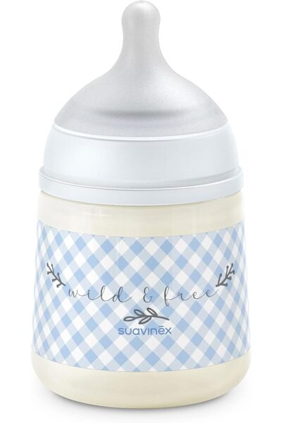 GENERAL Suavinex Wild Blue Patterned Pp Bottle with Silicone Teat, 150ml