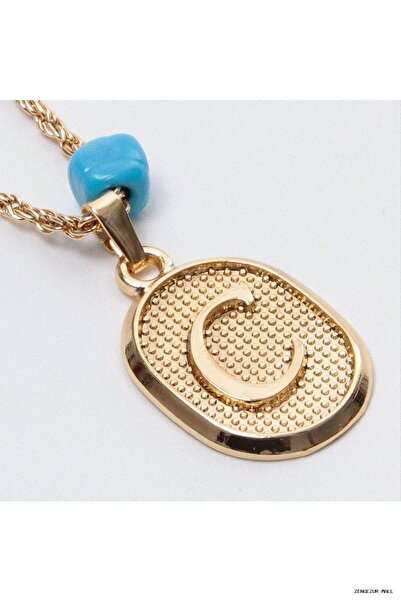 ZERO LAND Zngzrmll Plastic Beaded Twisted (33222) Letter Necklace
