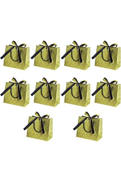 GENERAL Maikeela Black Paper Gift Bags with Gold Stars and Heart Pattern, 10 ...