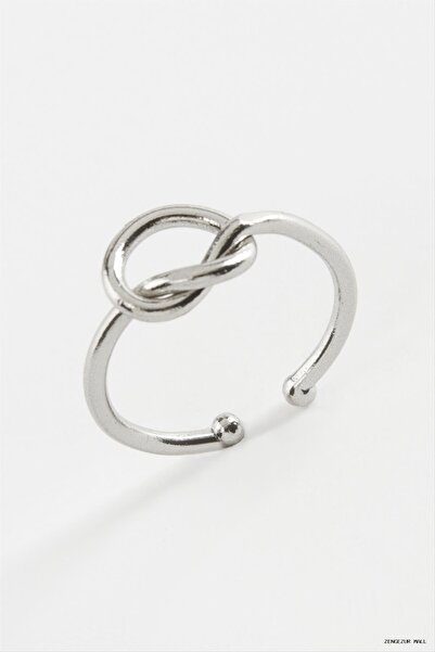 ZERO LAND Zngzrmll Ir Shaped Metal Ring (25700) Silver Color