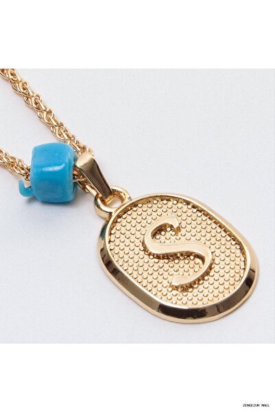 ZERO LAND Zngzrmll Plastic Beaded Twisted (33238) Letter Necklace