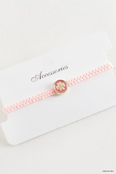 ZERO LAND Zngzrmll Yonca Macrame Braided Bracelet (25341) Pink