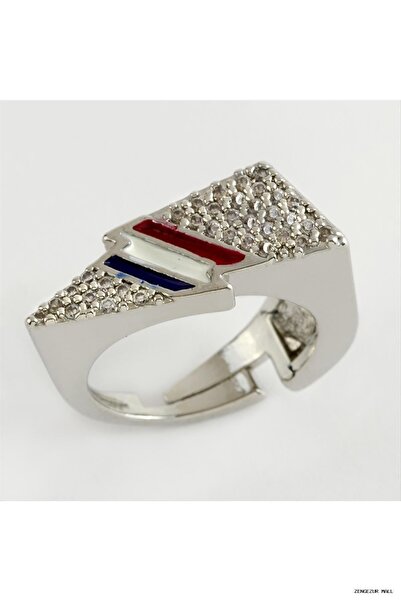 ZERO LAND Zngzrmll Lightning Stone Ring (43124) Silver Color