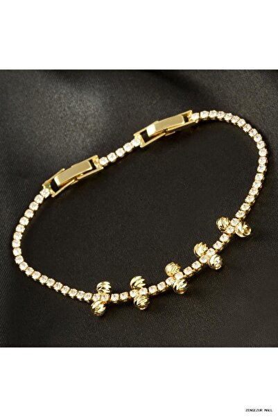 ZERO LAND Zngzrmll Fine Round Tour Zircon Stone Luxury Non-Tarnish (41024) Br...