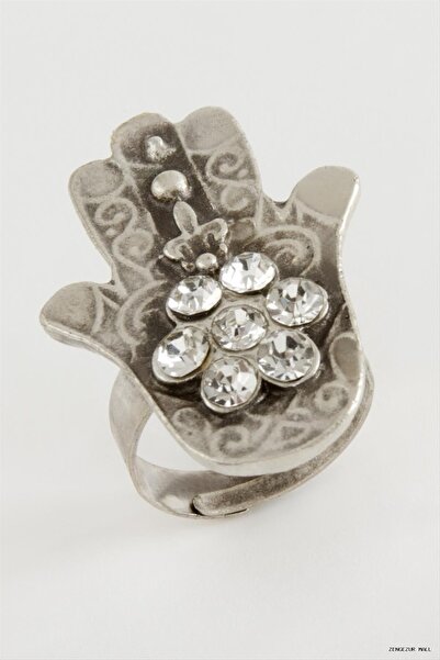 ZERO LAND Zngzrmll Ftma Ana Eli Ottoman Embroidered Metal Ring with Stones (4...