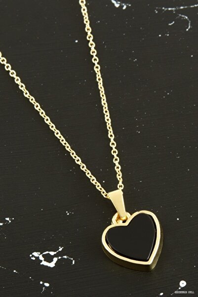 ZERO LAND Zngzrmll Heart Polyester (43454) Necklace Black