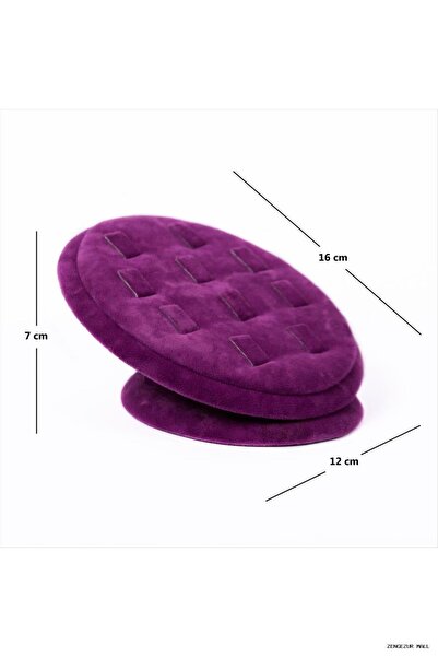 ZERO LAND Zngzrmll Oval Anfora Fabric Covered Ring (40033) Stand Purple