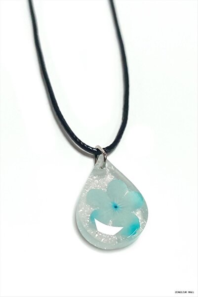 ZERO LAND Zngzrmll Snowball Flower Drop Epoxy (34830) Pendant Blue