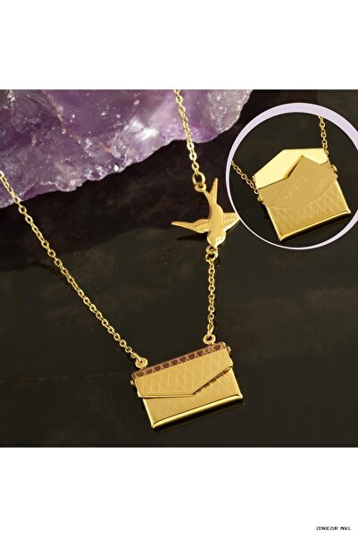 ZERO LAND Zngzrmll Envelope I Love You Luxury Steel (41037) Necklace Yellow