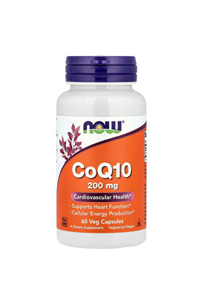 Now Foods Coq10 Coenzyme Q10 Ubiquinone 200 Mg 60 Veg Caps