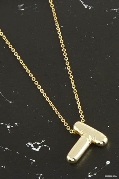 ZERO LAND Zngzrmll Letter t Balloon (43405) Necklace Yellow