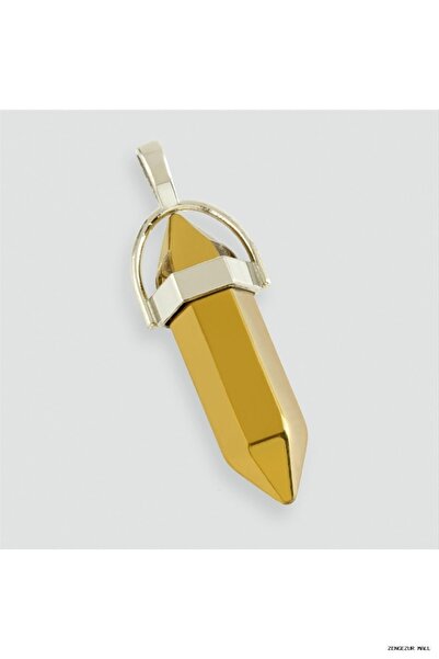 ZERO LAND Zngzrmll Hematite Point Pendant (40456) Yellow Tip