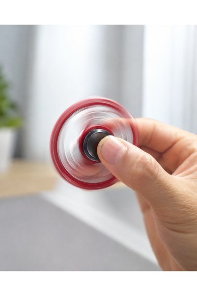 TEKNOKUTUM Metal 3 Kollu Stres Çarkı – Kırmızı Gümüş Tasarım Fidget Spinner