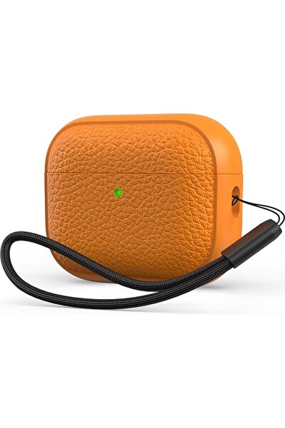 GENERAL غطاء حماية ناعم من مادة TPU (تصميم يشبه الجلد) لسماعات Airpods Pro3 م...