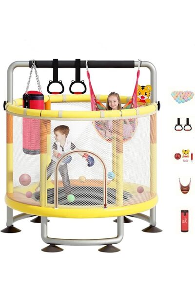 GENERAL 1.5m Toddler Trampoline with Safety Enclosure Net for 1-3 Persons and...