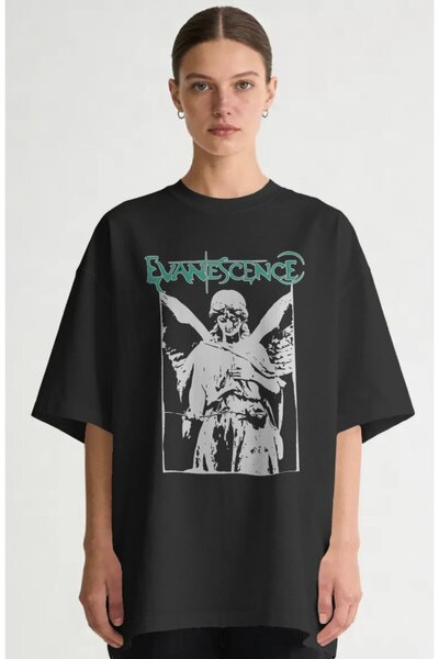 SEVBANO Μπλουζάκι Evanescence Rock Metal Music Band με στάμπα Unisex Oversize...