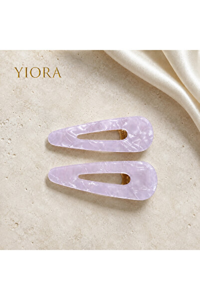 yiora Set of 2 Imported Series Pearlescent Acetate Side Clips - Makeup and Sk...