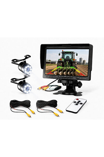 Navigold TRAKTÖR VE TARIM ARAÇLARI İÇİN 9" MONİTÖR + 2 ADET LED'Lİ KAMERA SET