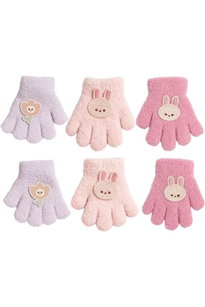 GENERAL 2-3 Pairs Toddler Kids Soft Stretchy Winter Gloves for Outdoor Play i...