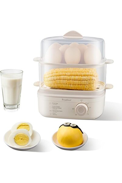 GENERAL Electric Egg Steamer with 30-Minute Timer Double Rack 16-Egg Capacity...