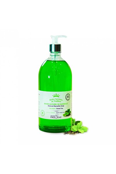 Freesens Săpun lichid Marseille cu parfum de ceai verde, pentru corp și mâini...