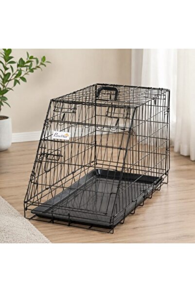 Solplant Cusca pentru caine, metal, plastic, cu maner transport, pliabila, ne...