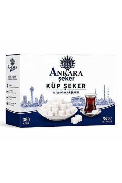 Ankara Şeker Küp Şeker 750 gr 360'lı - 20 Adet 1 Koli