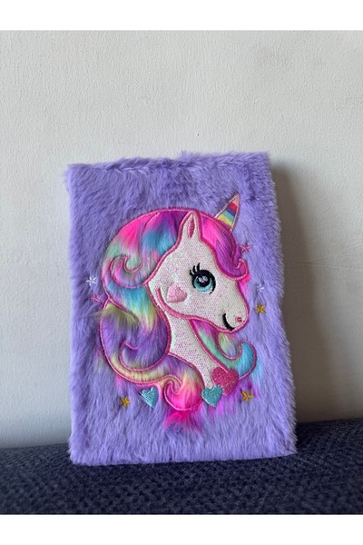 FREE PALACE Caiet cu copertă de pluș Unicorn - 250 de pagini pline de distracție