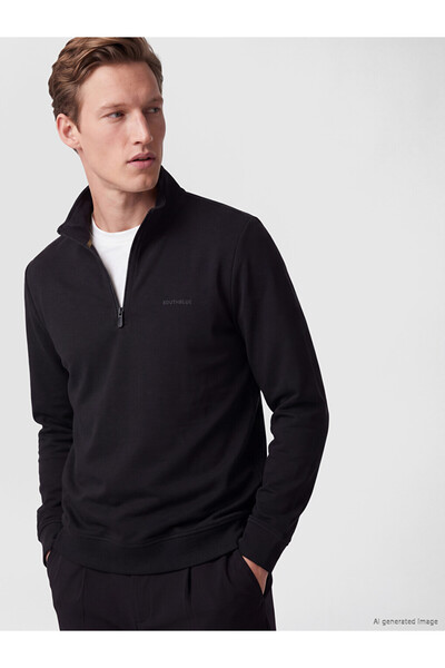 LC Waikiki Rmz Gi̇yi̇m Farkiyla Dik Roba Collar Men's Sweatshirt
