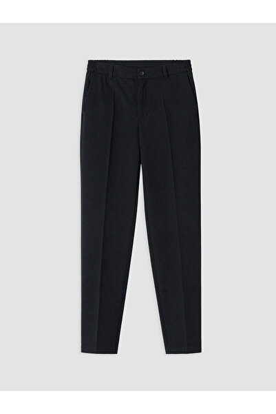 LC Waikiki Peak New Season Navy Blue Relax Fit Men's Pleated Trousers with El...