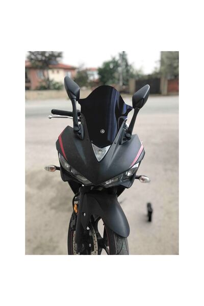 Yamaha R25 2015-2018 Model Uyumlu Siperlik Camı - Siyah