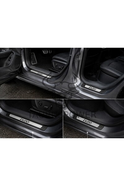 TAURUSPOWER Abs+Chrome Door Sill Compatible with Hyundai Ix20 2010-2019 Model...