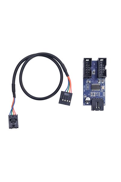 KEEPRO Anakart İç Usb Hub 9 Pin Header 1x2 Çoğaltıcı Port Genişletici Panel R...