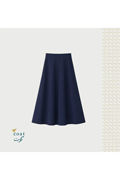 OEMS Cote High School Navy Blue Midi Skirt for Girls - 38