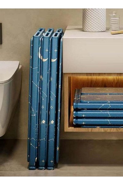 Hanayo Foldable Bathtub Freestanding Soaking Bathing Tub for Shower Stall Separate Family Bathroom SPA Tub for Adult Hot & Cold Soaks Sauna and SPA Bathing(Blue)