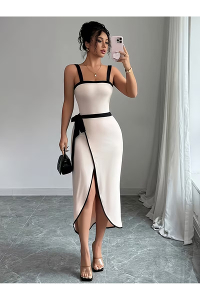 Keywest Women's Strappy Blouse and Skirt Two Piece Suit