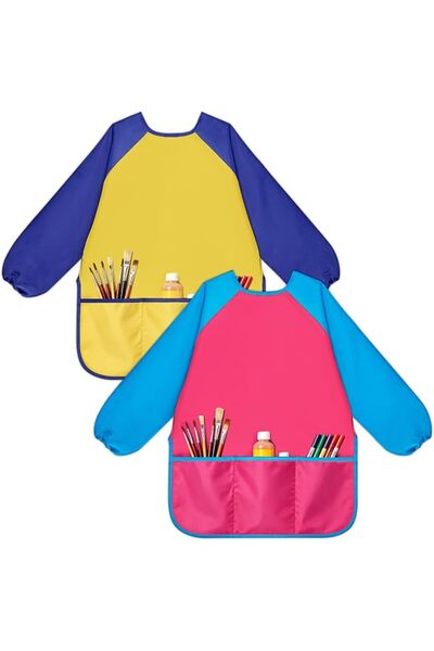 GENERAL Kids Art Smock, Long Sleeve Children Painting Apron for Age 3-8