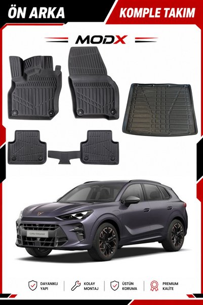 MODxAUTO Cupra Terremar 2024 Model 5D Havuzlu Paspas + 3D Üst Kademe Bagaj Ha...