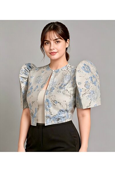 Generic Brand Elegant Filipiniana Bolero - Puff Sleeve Blouse