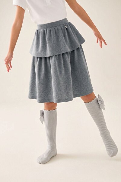 COTENCONCEPT Girl's Bow-Tie Ribbed Knee-Length Socks