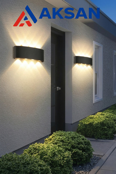 Cata CT-8013 Kapri Çift Yönlü 15W 3200K Günışığı Dış Mekan Duvar Led Aplik Siyah