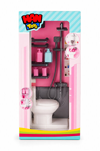 Han toys Klozetli Oyuncak Duş ve Banyo Seti – Aksesuarlı Rol Oyun Seti