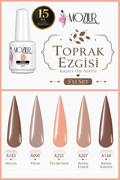 MOZIUR Toprak Ezgisi Kalıcı Oje Serisi 15ml Büyük Boy