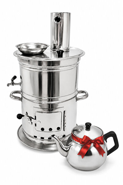 Demlik Hediyeli 7.5 Litre Çelik Semaver