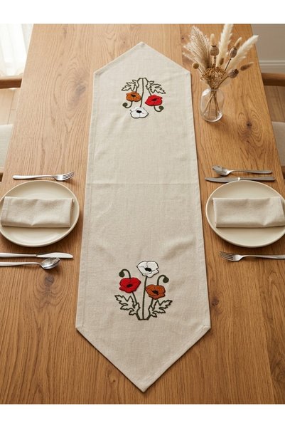 Miabella Home Ranner Embroidered Decorative Runner Kitchen and Dining Table Decor