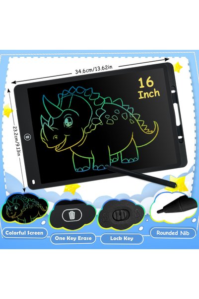 Choice13 16 INCH BLACK 6.5/8.5/10/12/16 Inch LCD Writing Tablet Electronic Dr...