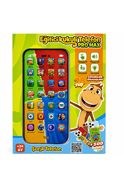 Eğitici Kukuli Telefon Pro Max – 28 Tuşlu Şarjlı Eğitici Oyuncak
